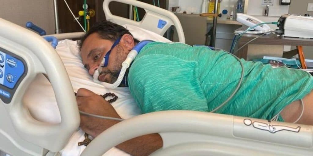 Geraldo Luís, com órgão afetado, surge debilitado na cama de hospital e se declara à parceiro: "Meu oxigênio"