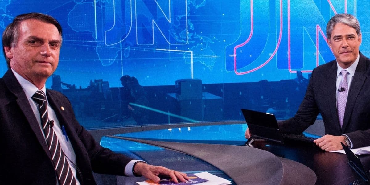 William Bonner e Jair Bolsonaro (Foto: Reprodução / Globo)