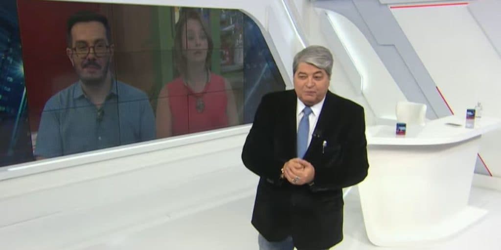 Datena expõe para Catia Fonseca ao vivo que quer mudar de emissora: "Tô querendo sair da Band e ir pra Globo"