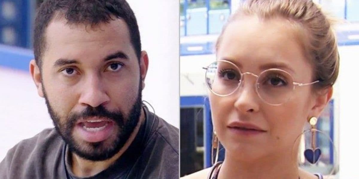 Gilberto e Carla Diaz no BBB21 (Foto: Reprodução / Globo)