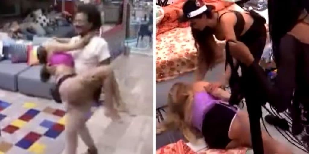 Thaís e Viih Tube dão vexame no BBB21, caem, mão de Pocah leva vômito e youtuber grita: "Viu minha periquita"