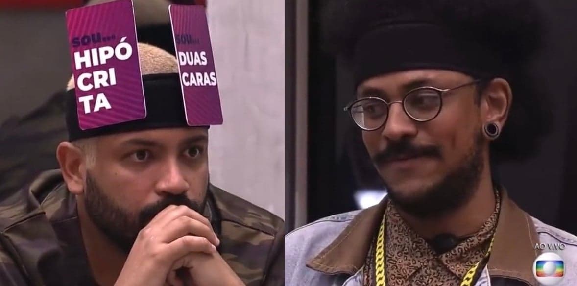 Projota e João Luiz no BBB21 (Foto: Reprodução) Projota e João Luiz no BBB21 (Foto: Reprodução)