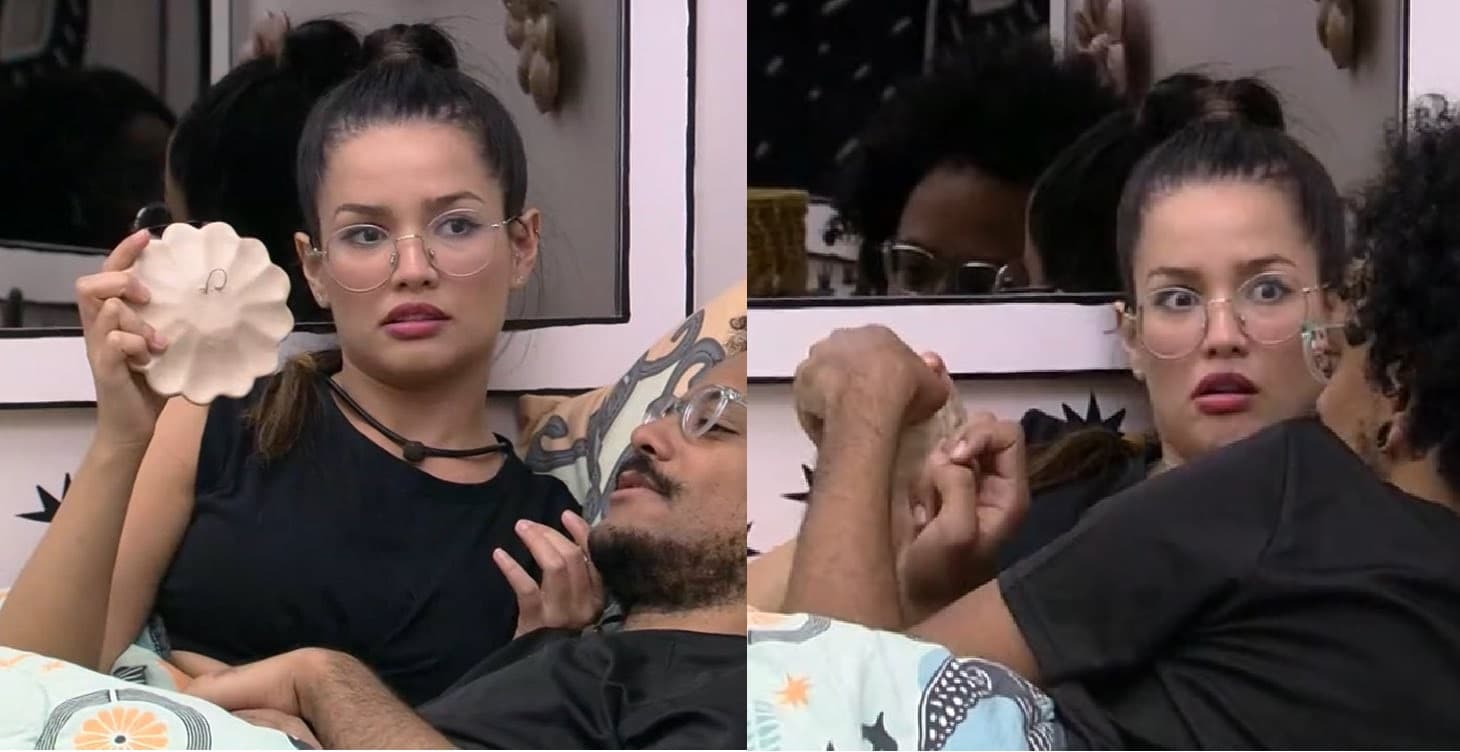Juliette mostra suposto recado que recebeu no BBB21 (Foto: Reprodução)