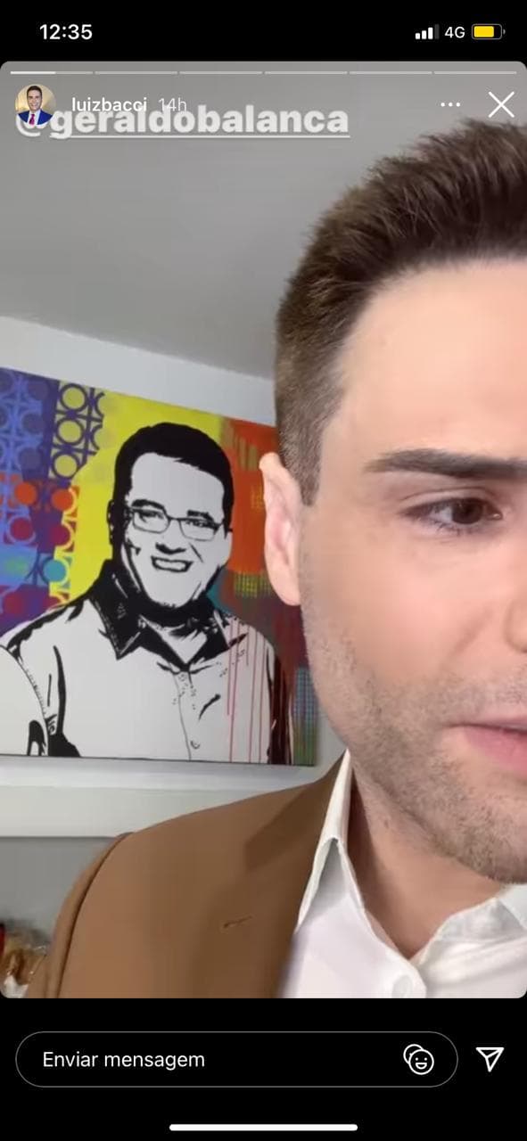 Luiz Bacci brinca com assombração de Geraldo Luis (Reprodução) 