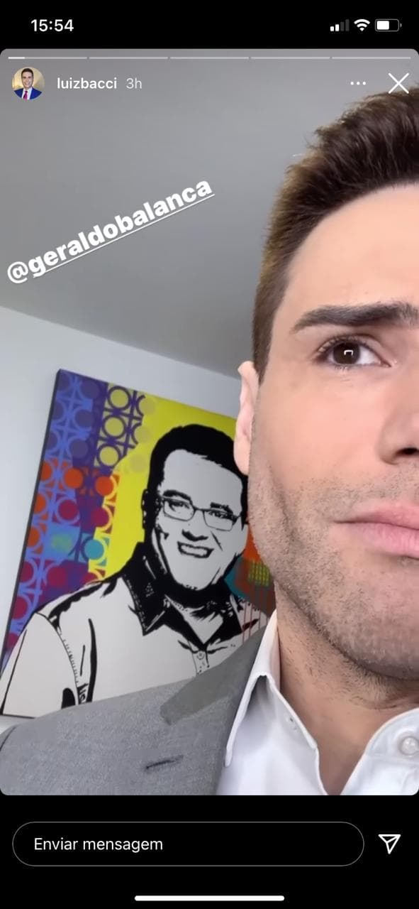 Apresentador brinca com saudade de Geraldo Luis (Reprodução) 