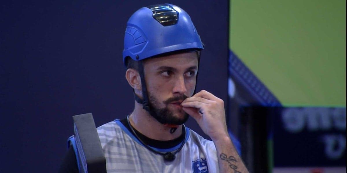 Arthur na Prova do Líder no BBB21 (Foto: Reprodução)