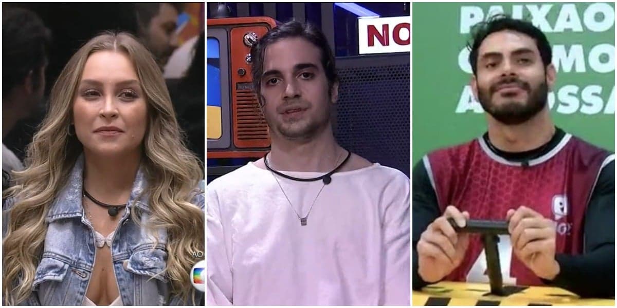 Carla, Fiuk e Rodolffo estão no paredão do BBB21 - Foto: Montagem Carla, Fiuk e Rodolffo estão no paredão do BBB21 - Foto: Montagem