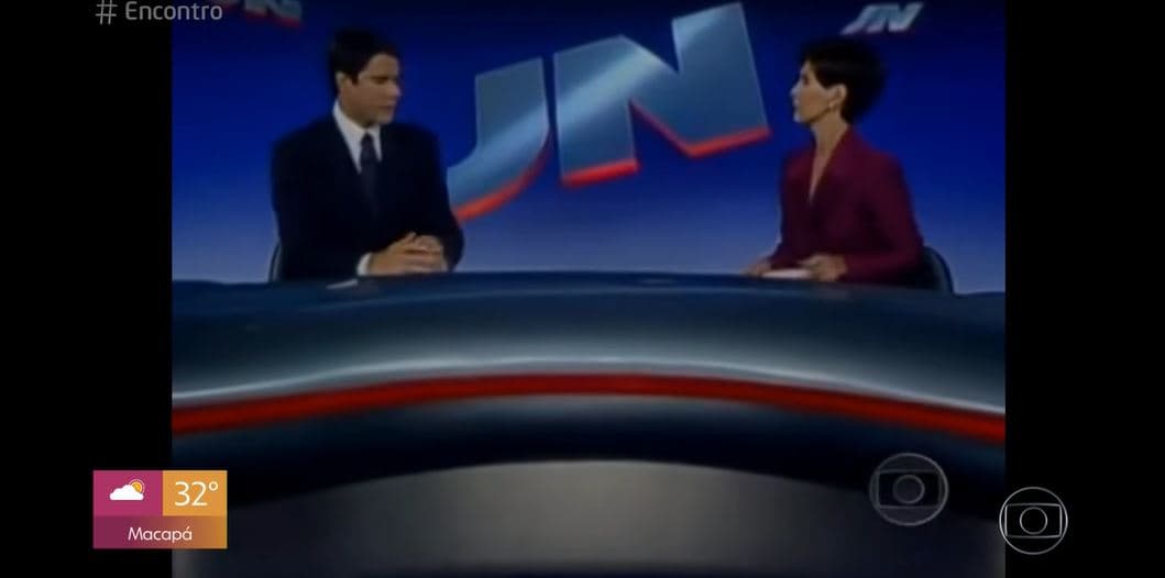 William Bonner e Fátima Bernardes no “Encontro” (Foto: Reprodução/TV Globo)