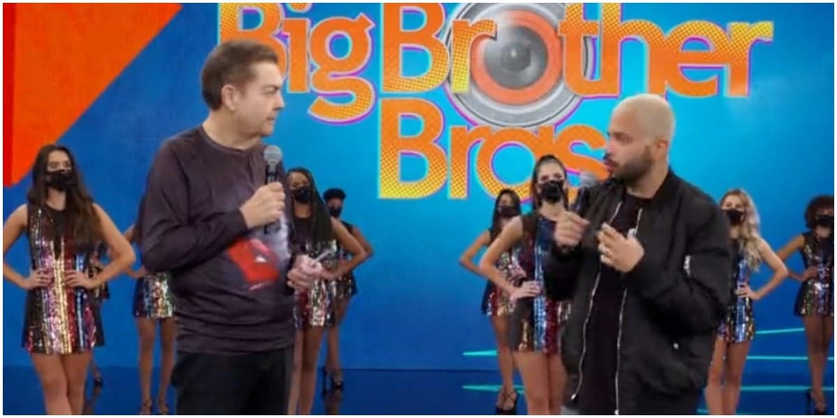 Faustão recebeu Projota no seu Domingão - Foto: Reprodução