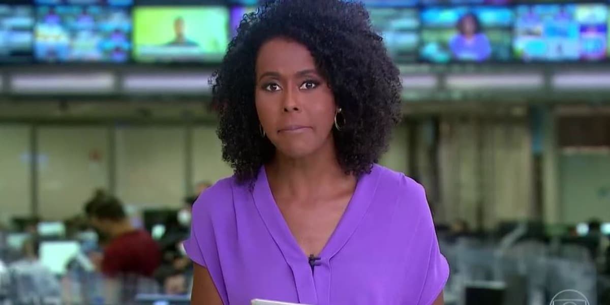 Maju no comando do "Jornal Hoje" desta quinta-feira (Foto: Reprodução/TV Globo)