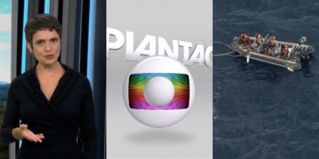 Plantão da Globo convoca Sandra Annenberg no corredor, avião explode no mar e jornalista decreta: "No Brasil"