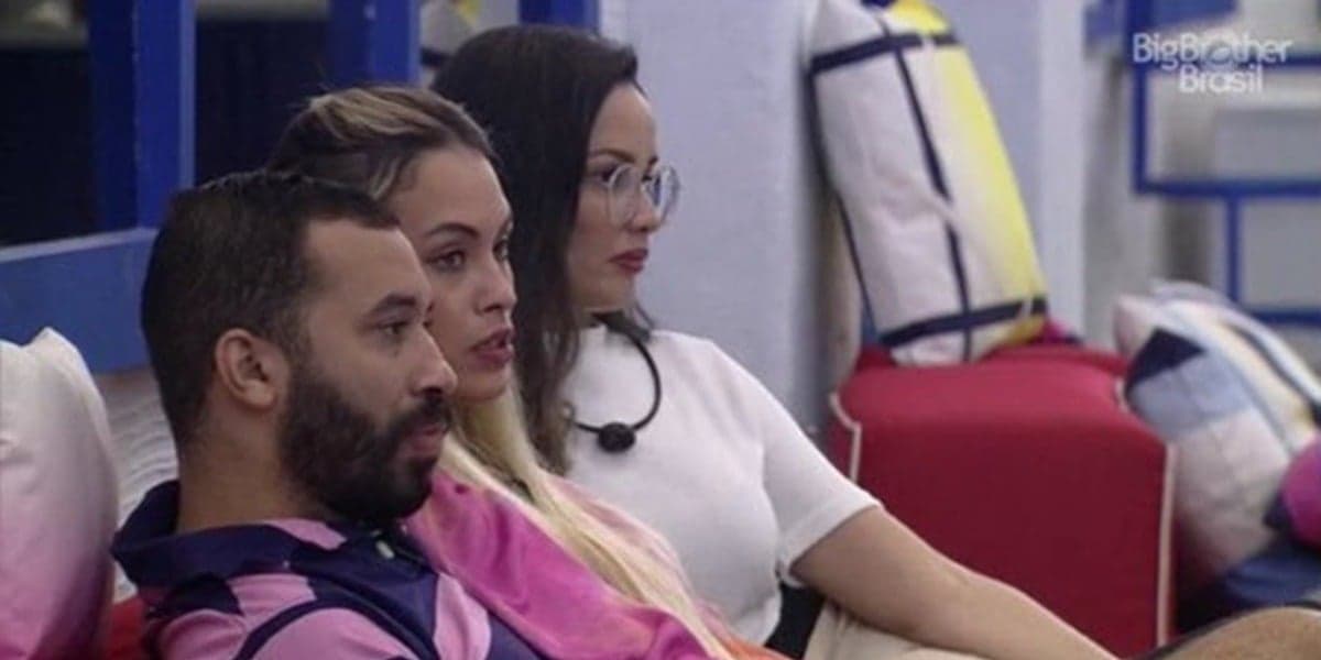 Sarah, Juliette e Gilberto no BBB21 (Foto: Reprodução)