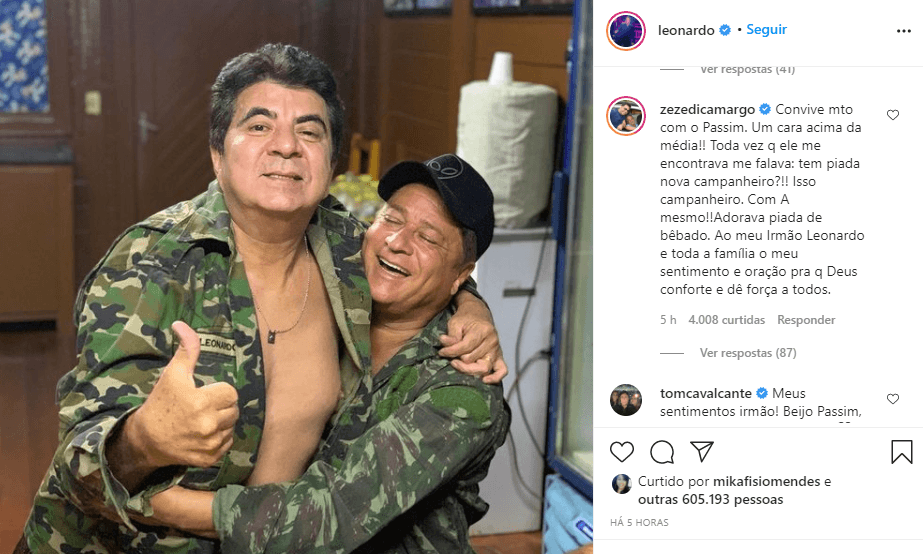 Zezé, após terrível morte, expõe relação com Leonardo e escancara encontro íntimo do passado: "Me encontrava''
