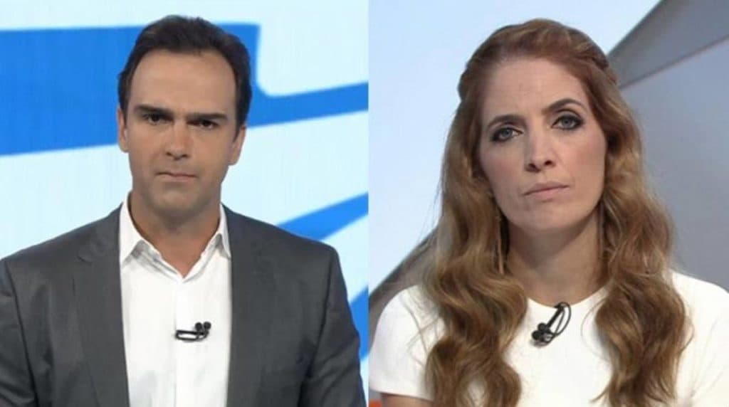 Tadeu Schmidt vê Poliana Abritta ser passada pra trás e encerra Fantástico confirmando saída: "Tá na hora"