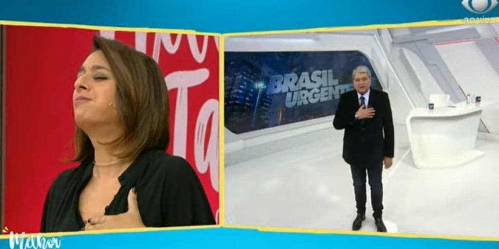 Datena causa climão ao vivo ao bater boca com Cátia Fonseca: "Se diz amiga e não é"