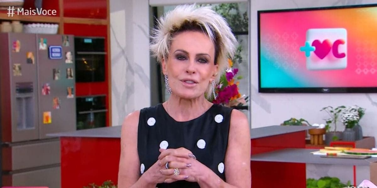 Ana Maria durante "Mais Você", da Globo (Reprodução)