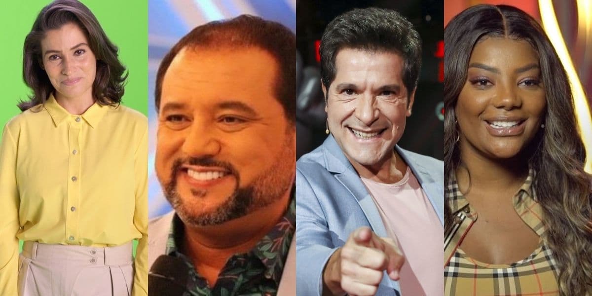 Renata Vasconcellos, Geraldo Luís, Daniel e Ludmilla (Foto: Montagem)