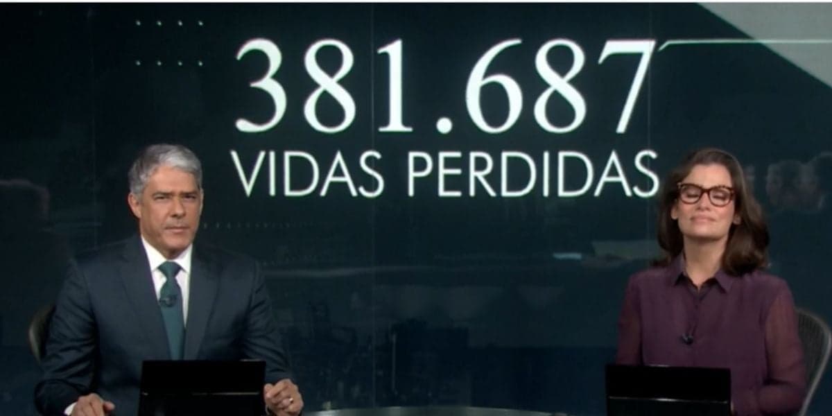 William Bonner e Renata Vasconcellos no Jornal Nacional (Reprodução: Globo) William Bonner e Renata Vasconcellos no Jornal Nacional (Reprodução: Globo)