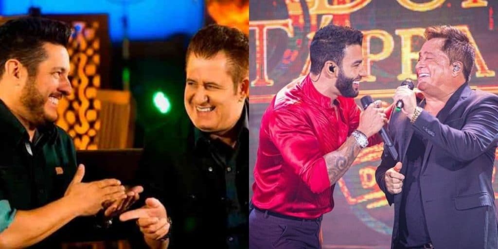 Gusttavo Lima dá facada nas costas de Bruno e Marrone e massacra dupla ao lado de Leonardo: "Live boa não tem"