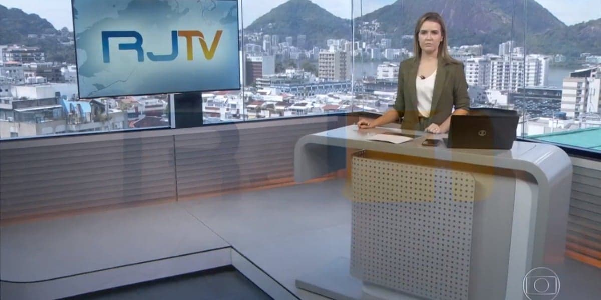 O RJTV quebrou os protocolos da Globo ao mostrar acidente que ocorreu no Record TV Rio (Foto: Reprodução)