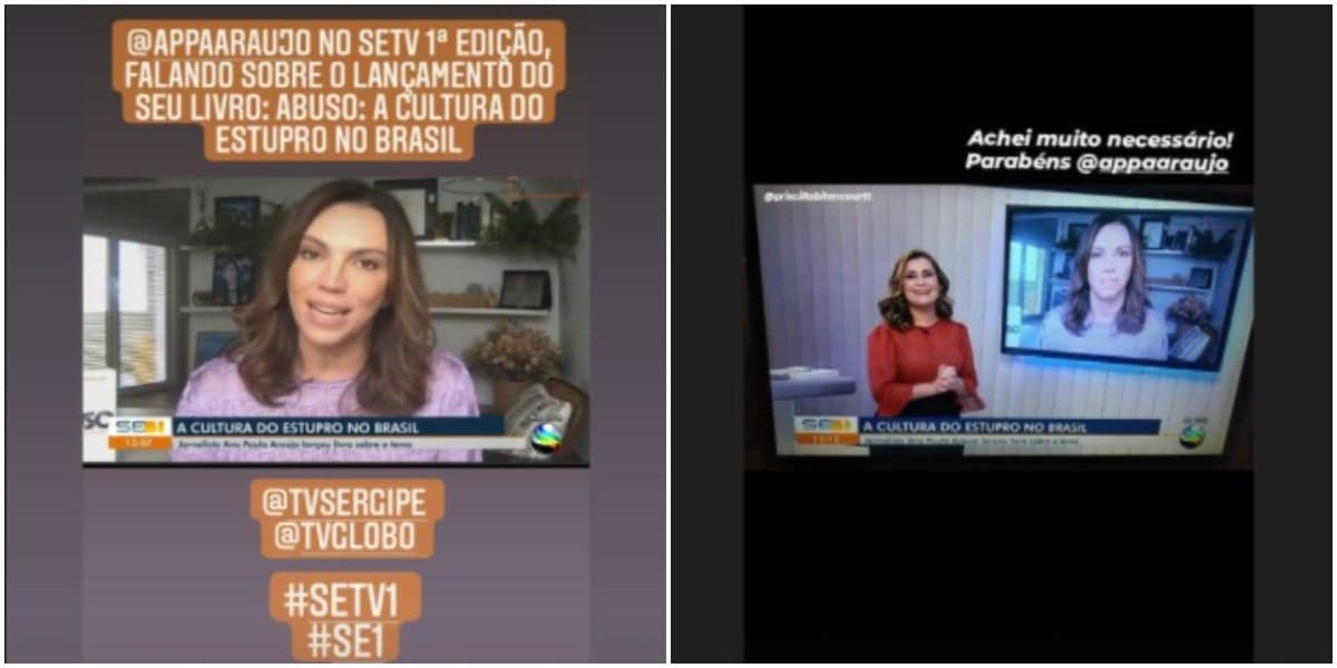 Ana Paula Araújo surgiu em telejornal fora do Bom Dia Brasil e chamou a atenção (Foto: Reprodução) Ana Paula Araújo surgiu em telejornal fora do Bom Dia Brasil e chamou a atenção (Foto: Reprodução)