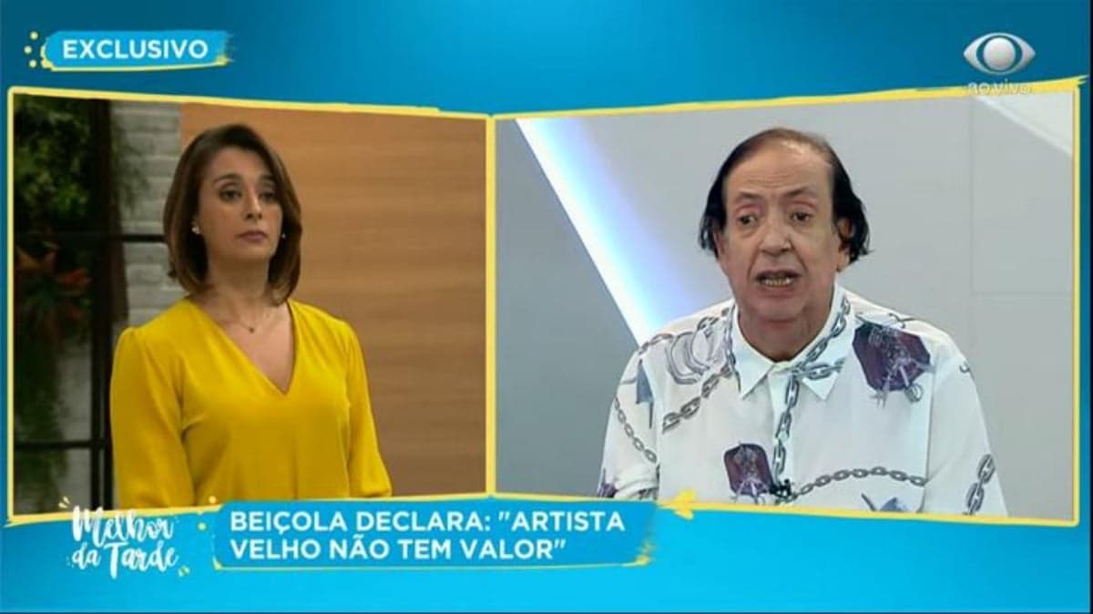 Beiçola revela que está vivendo de caridade (Foto: Reprodução/Band) Beiçola revela que está vivendo de caridade (Foto: Reprodução/Band)