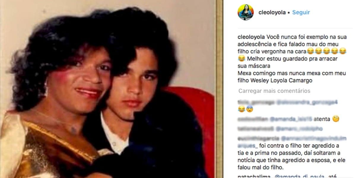 Cleo Loyola compartilhou imagens do passado de Luciano (Foto: Reprodução/Instagram)