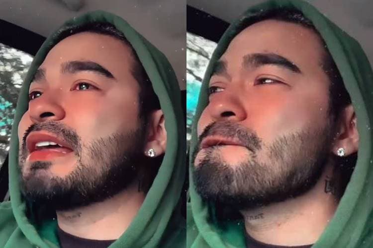 Yudi Tamashiro desabou após perder o pai (Foto: Reprodução)