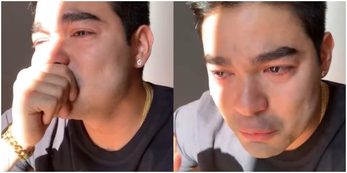 Yudi Tamashiro desabou com a morte de seu pai (Foto: Reprodução)