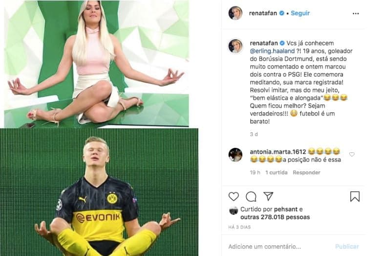 Renata Fan mostra quem é o loirão (Reprodução) 