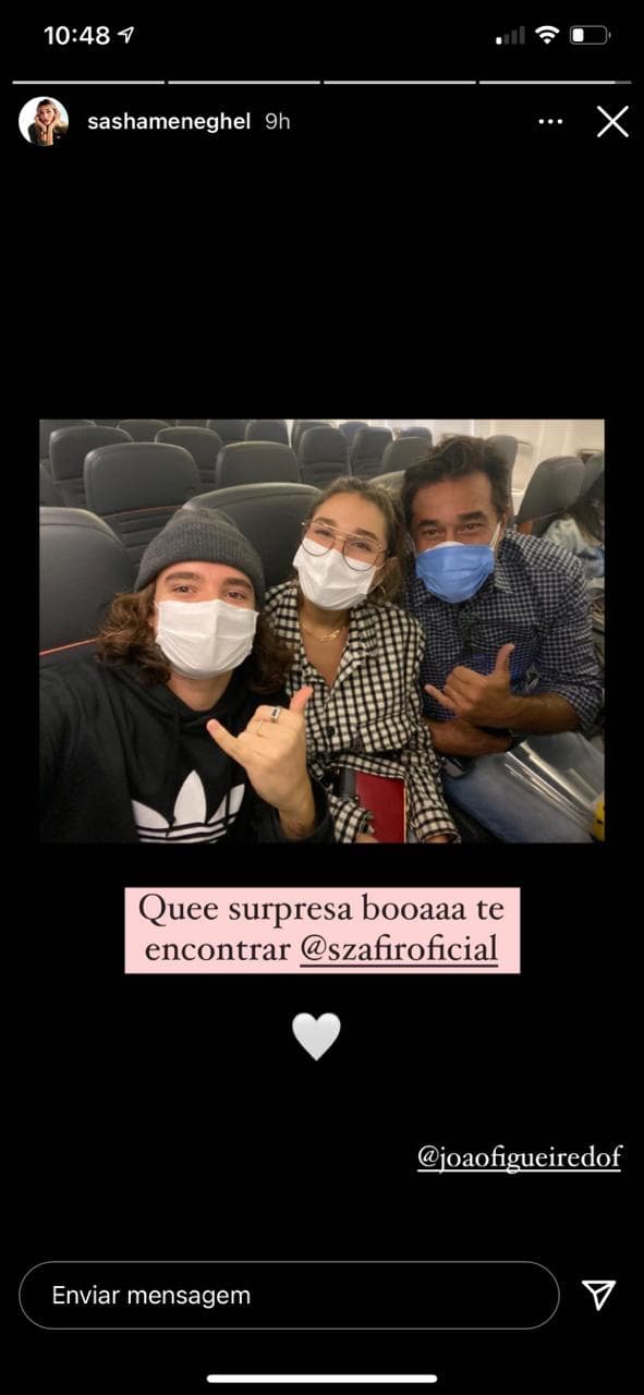 Sasha surge frente a frente com Luciano Szafir (Reprodução) Sasha surge frente a frente com Luciano Szafir (Reprodução)