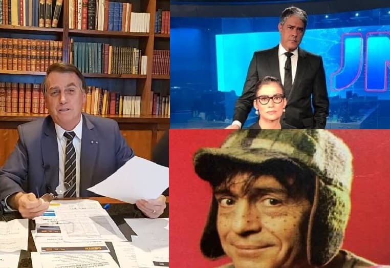 Bolsonaro manda tirar Jornal Nacional e botar Chaves no lugar: "Muito melhor"