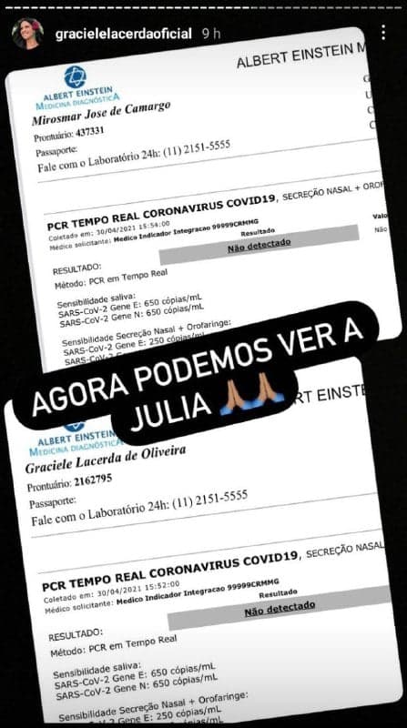 Graciele Lacerda contou que ela e Zezé Di Camargo conheceram Júlia (Foto: Reprodução/ Instagram)