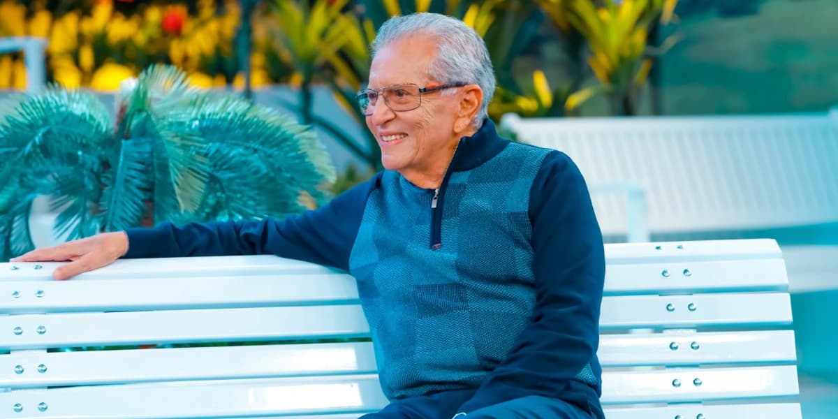 Carlos Alberto de Nóbrega nas gravações de "A Praça é Nossa" (Foto: Divulgação/SBT)