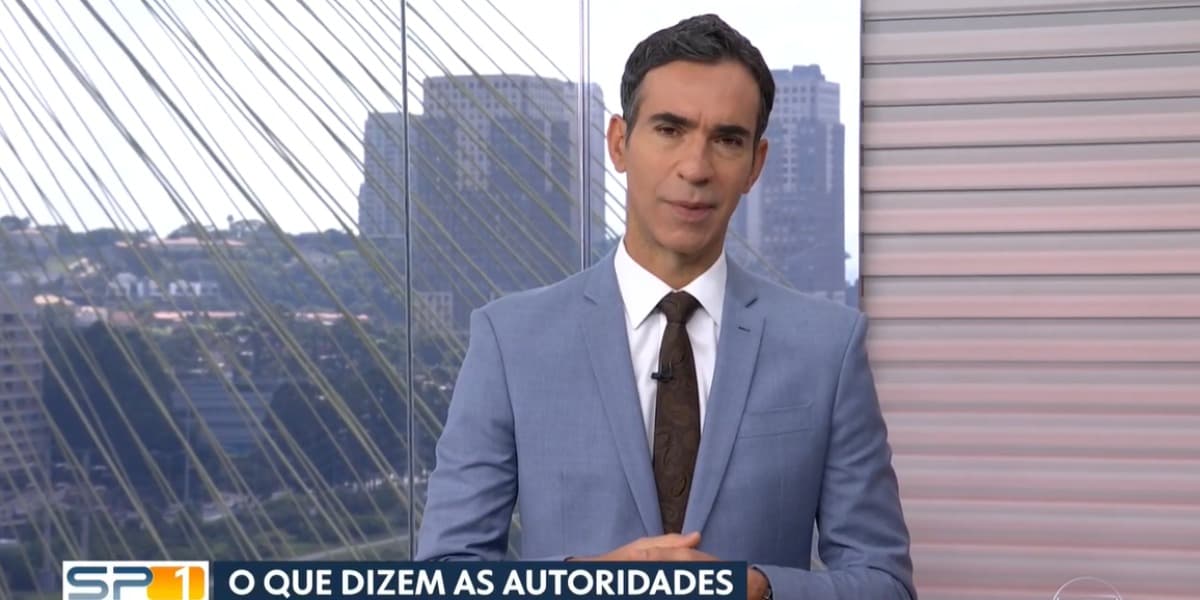 César Tralli voltou ao SP1 após ser substituído no SP1 (Foto: Reprodução)