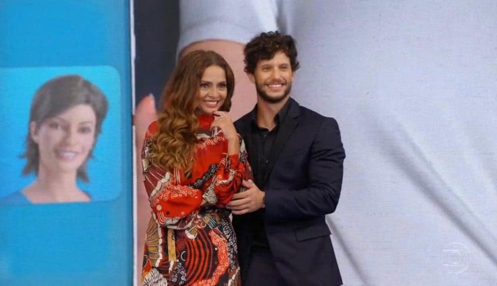 Claudia Ohana e Heron Leal estão na Super Dança dos Famosos do Domingão do Faustão (Foto: Reprodução)