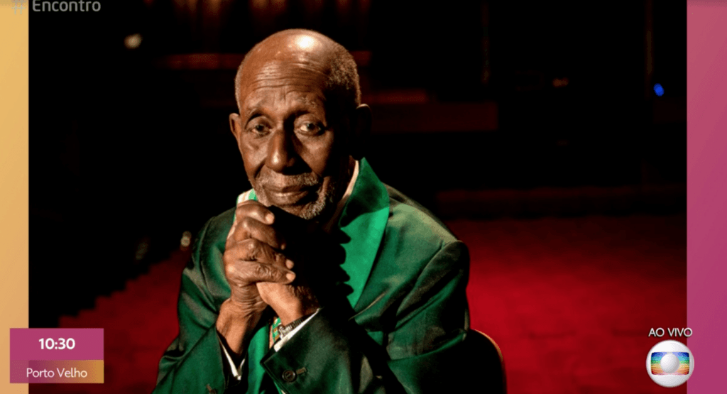 Nelson Sargento teve morte confirmada ao vivo na Globo durante o Encontro com Fátima Bernardes (Foto reprodução) 
