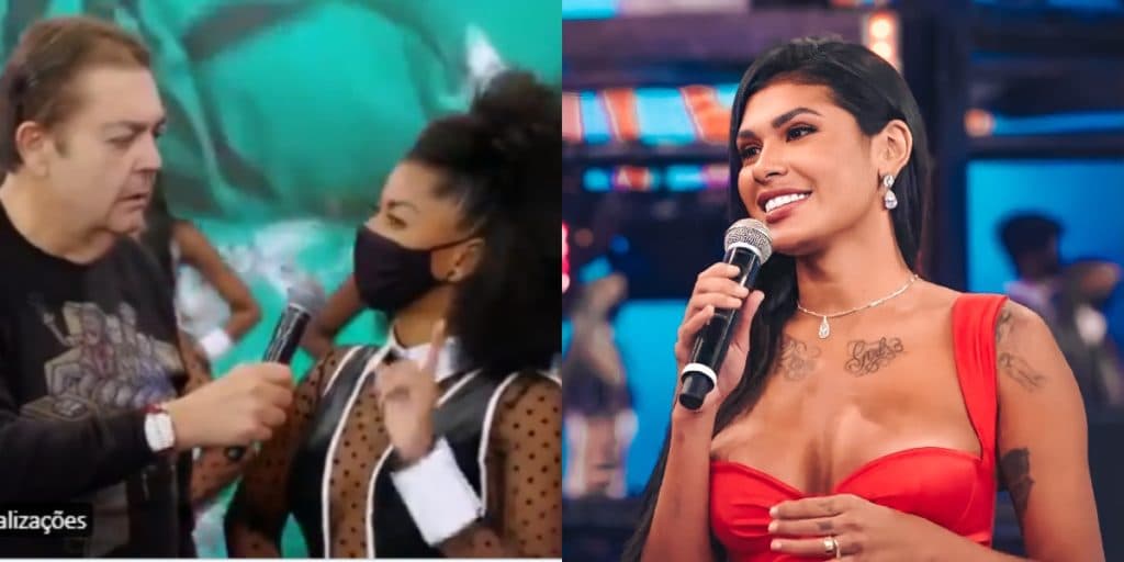 Bailarina de Faustão pisa em Pocah e cantora parte para cima: "O tapão na cara da dançarina"