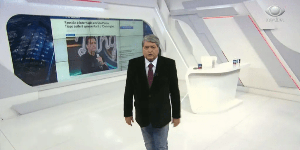 Datena paralisa programa da Band após internação de Faustão e notícia de última hora é dada: "uma pena"