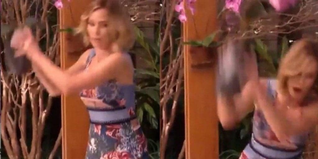 "Fiquei apavorada'', Ana Furtado tem ataque de fúria, quebra vaso e deixa convidada amedrontada