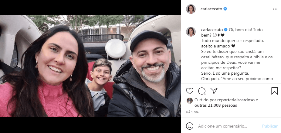 Carla Cecato divide opiniões na web - Reprodução