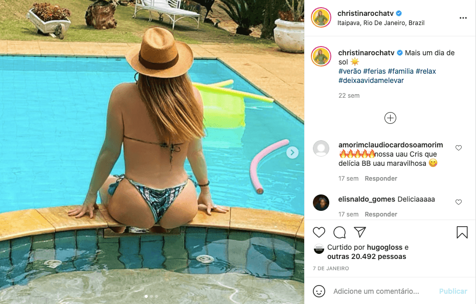 Christina Rocha empina bumbum e deixa seguidores loucos - Reprodução