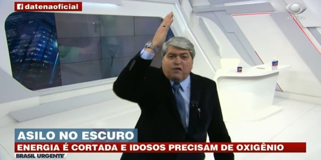 Datena surta na Band, explode de ódio e parte pra cima de advogado ao vivo: "Não dá"