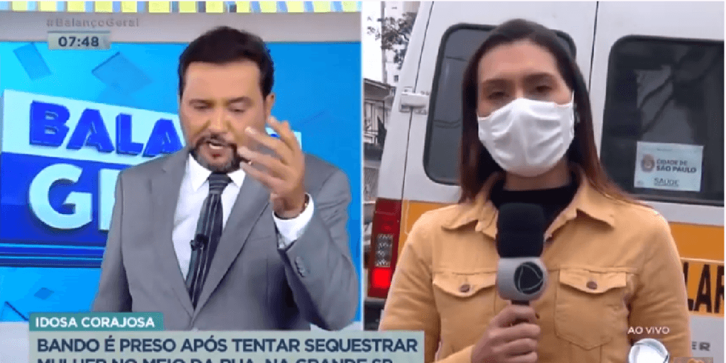 Repórter é alvo de atropelamento ao vivo e apresentador entra em pânico: "Pelo amor de Deus"
