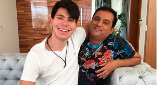 Geraldo Luís e o filho - Reprodução