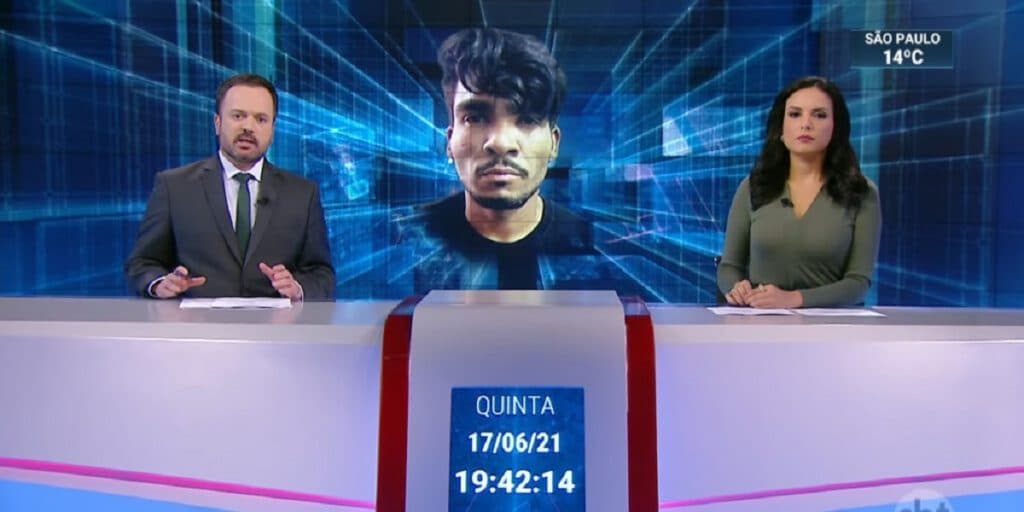 Âncora do SBT confirma, ao vivo, que o ator Lázaro Ramos está sendo acusado de matar pessoas
