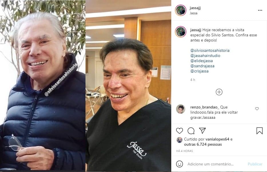 Foto compartilhada pelo cabeleireiro Jassa (Foto: Reprodução)
