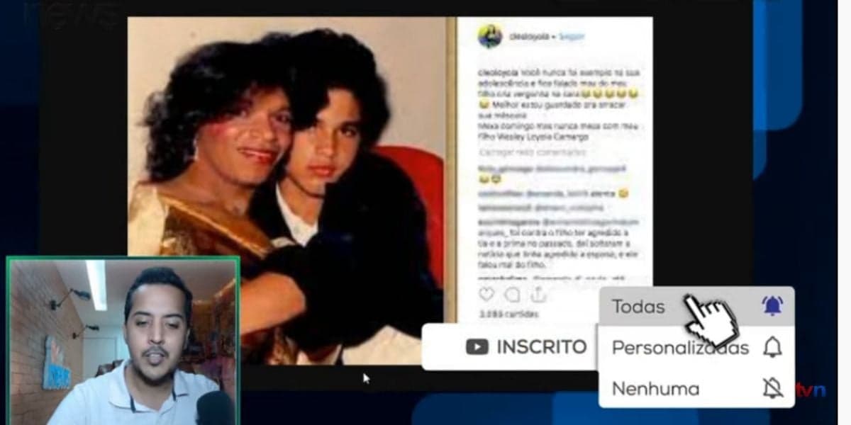 Luciano com Tina (Reprodução) Luciano com Tina (Reprodução)