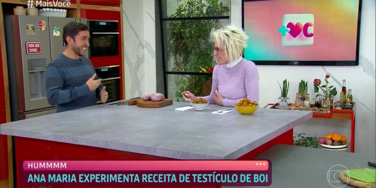 "Olha o testículo", Ana Maria enlouquece, sai correndo em meio aos estúdios e escandaliza ao vivo: "Tá duro"