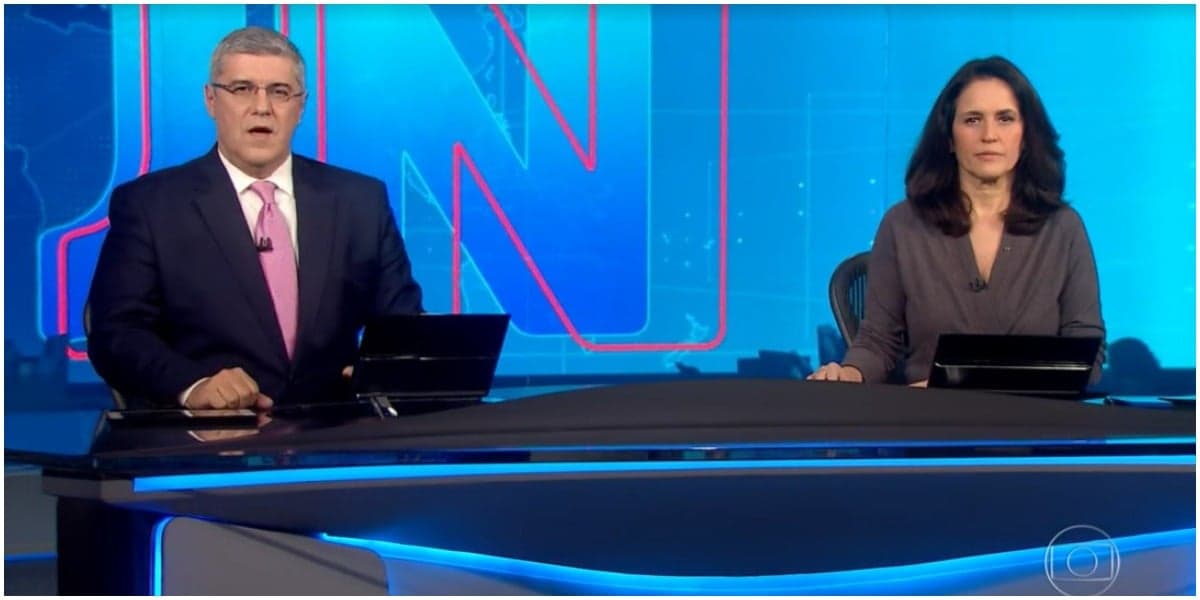 Jornal Nacional com bomba de Ana Luiza Guimarães - Foto: Reprodução Jornal Nacional com bomba de Ana Luiza Guimarães - Foto: Reprodução